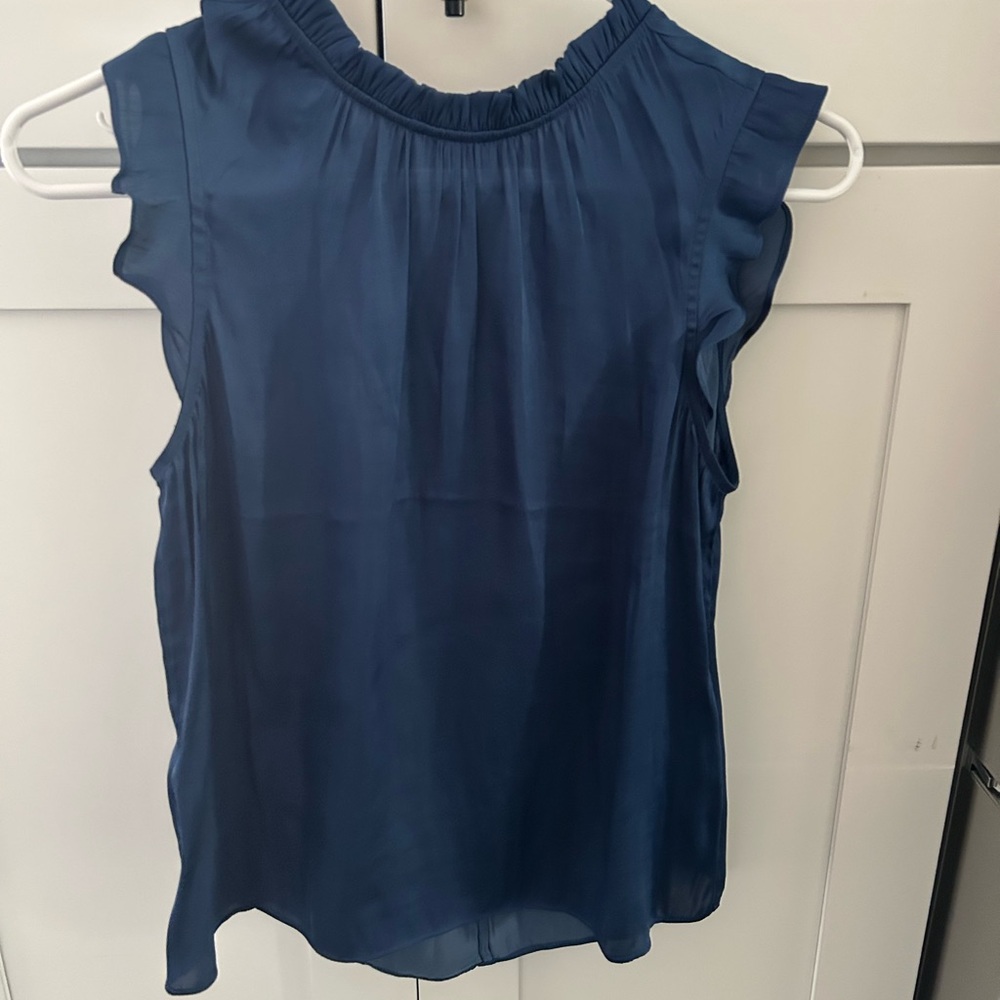 Banana Republic satin Blue Sleeveless Top